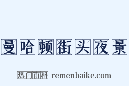 曼哈顿街头夜景是什么意思的图片